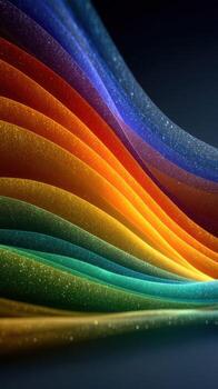 Colorful waves of vibrant light create an abstract visual display in a darkened setting photo