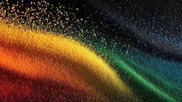 Colorful sand waves creating a mesmerizing visual effect during an artistic display at sunset photo