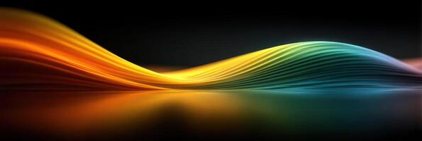 Colorful abstract waves creating a tranquil atmosphere with harmonious gradients in soft lighting photo