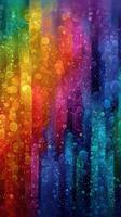 Vibrant color gradient with bubbles creating an abstract, lively atmosphere filled with energy and motion photo