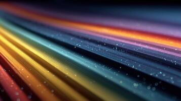 Vibrant lines of color dance across a dark background, creating an immersive visual experience photo