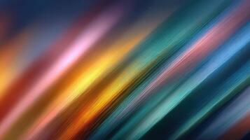 Colorful abstract light patterns create dynamic movement in a vibrant display at dusk photo