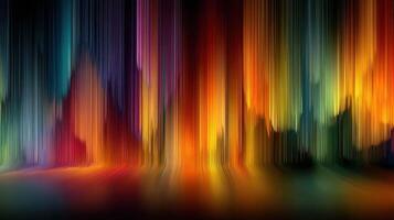 Vibrant abstract patterns create a mesmerizing display of colors at night in a digital art piece photo