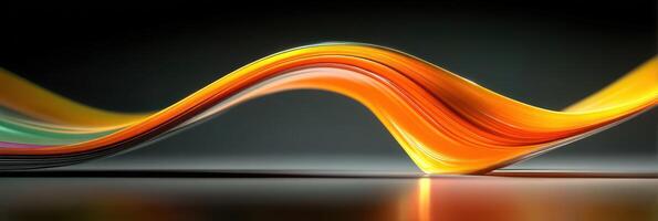 Colorful wave pattern creates dynamic visual appeal in abstract design with flowing curves photo