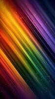 Colorful abstract lines with shimmering particles creating a vibrant background for creative projects photo