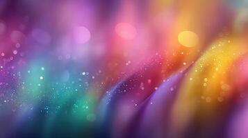 Colorful abstract background with vibrant waves and sparkling light effects in soft focus photo