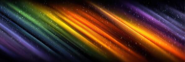 Vibrant abstract colorful lines create dynamic visual flow across dark background photo