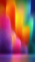Vibrant colors blend in a mesmerizing abstract pattern with light reflections and soft gradients during a creative design session photo