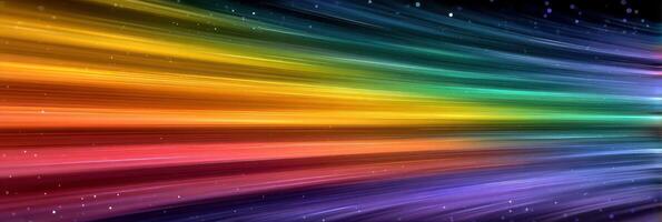 Colorful abstract background depicting light beams sweeping across a dark space filled with stars photo