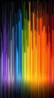 Digital sound wave visualization displaying vibrant color spectrum with varying intensities at night photo