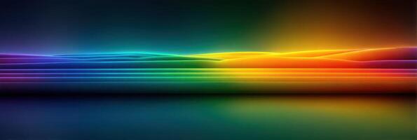 Colorful abstract landscape with smooth gradients and vibrant hues over a dark background creating a serene atmosphere photo