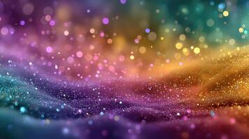 Colorful abstract background with sparkling lights and vibrant hues creating a dreamy atmosphere at night photo