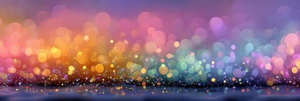 Vibrant bokeh background with colorful lights and soft gradients creating a dreamy atmosphere photo