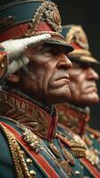 Impressive display of military tradition with detailed figures in historical uniforms during a ceremonial event photo