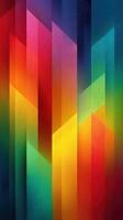 Vibrant geometric patterns create a colorful abstract design showcasing bright hues and sharp lines photo