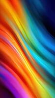Colorful abstract waves create a vibrant display of hues in a smooth gradient design photo