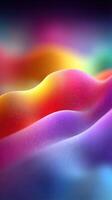 Colorful abstract waves create a vibrant visual experience in a tranquil setting during early evening hours photo