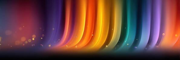 Vibrant colors blend in an abstract display of flowing light and dynamic patterns during a nighttime exhibition photo