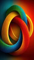 Colorful interlocking shapes create a vibrant abstract design with a modern artistic touch in bright hues photo