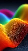 Colorful wave pattern showcasing vibrant gradients in abstract design created using digital art techniques photo