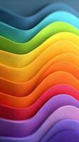 Colorful wave pattern creates a visually striking display of textures and gradients in a vibrant arrangement of hues photo