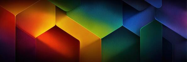Colorful geometric pattern with vivid shapes and gradients in abstract design photo
