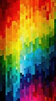 Colorful mosaic pattern showcasing gradient hues in warm and cool tones in a vibrant design photo