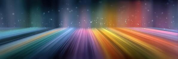 Bright colors shine in a vibrant light display filling a dark room during an evening event photo