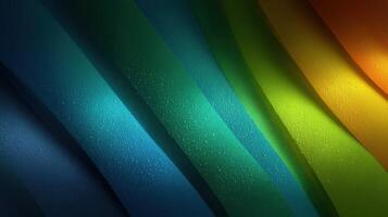 Colorful patterns of waves in vibrant shades reflecting light in an abstract design at a creative space photo