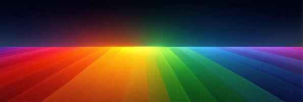 Vibrant rainbow colors blending beautifully in a gradient across the horizon at sunset photo