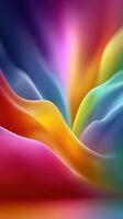Colorful abstract waves flowing harmoniously in vibrant hues creating a dynamic visual symphony photo