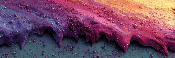 Colorful texture resembling flowing paint on a canvas with vibrant hues of pink, purple, and orange in a creative landscape photo