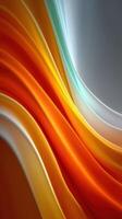 Colorful abstract design with flowing curves and gradients showcasing warm and cool tones photo