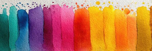 Vibrant watercolor stripes create a colorful abstract design perfect for creative projects and art inspiration photo