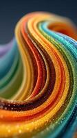 Vibrant wave of color displaying mesmerizing pattern and texture amidst a gradient backdrop photo