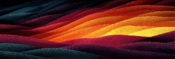 Vibrant abstract landscape resembling flowing waves at dusk with rich colors and smooth gradients photo