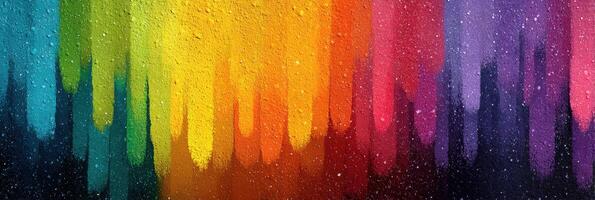 Colorful abstract mural with vibrant hues showcasing a gradient effect in urban art setting photo