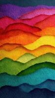Colorful layers of abstract mountain landscapes with textured patterns in vibrant hues during the daytime photo