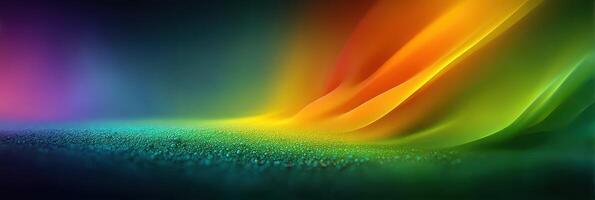 Vibrant rainbow patterns create a mesmerizing visual display in a digital landscape at night photo