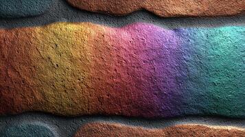 Colorful textured wall with shades transitioning from warm to cool tones showcasing creativity and artistic expression photo