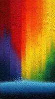 Vibrant abstract painting showcasing a spectrum of colors blending seamlessly on a textured canvas photo