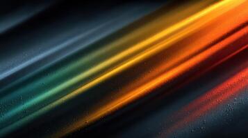 Colorful abstract lines creating dynamic motion in a dark background photo