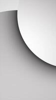 Minimalistic white and gray abstract background with layered curved shapes and subtle shadow gradients video