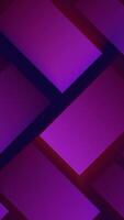 Geometric abstract pattern with glowing purple and red tiles floating in a dark futuristic space video