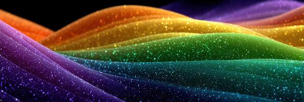 Colorful waves of light dance across a dark background creating a vibrant atmosphere that captures the essence of joy and creativity photo
