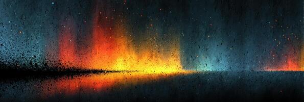 Vibrant colorful abstract background with a blend of warm and cool tones illuminating a textured space photo
