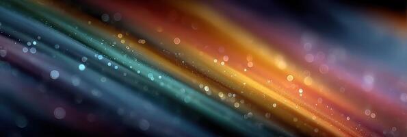 Colorful abstract background with streaks of light and shimmering particles captured in a dark setting photo