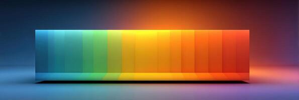 Color spectrum display enhances visual art in a modern design studio during the evening photo