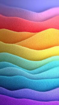 Vibrant waves of color blend together in a striking abstract design at a digital art showcase photo