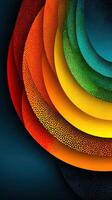Colorful concentric circles display vibrant hues and patterns in a captivating abstract art piece photo